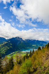 Interlaken, Harder Kulm, Thunersee, Beatenberg, Niesen, Abendberg, Berner Oberland, Aussichtspunkt, Seeufer, Wanderweg, Alpen, Sommer, Schifffahrt, Wassersport, Schweiz