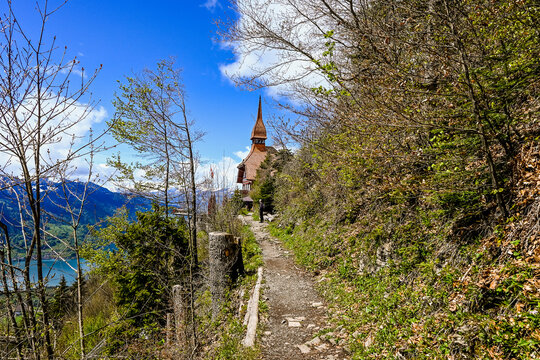 Interlaken, Harder Kulm, Thunersee, Beatenberg, Niesen, Berner Oberland, Aussichtspunkt, Seeufer, Wanderweg, Alpen, Sommer, Schifffahrt, Wassersport, Schweizn