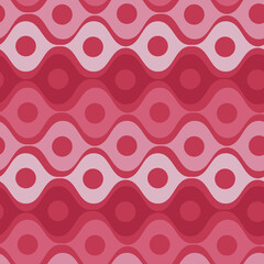 Stylized waves and circles between them. Wallpapers, textiles, packaging, background for websites or mobile applications