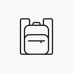 Backpack line icon design concept