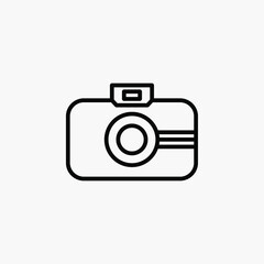 Camera, photography line icon design concept 