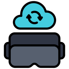 cloud filled outline icon