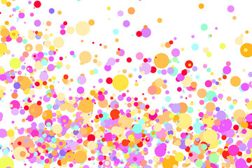 Fototapeta na wymiar Light multicolor background, colorful vector texture with circles. Splash effect banner. Glitter dotted abstract illustration with blurred drops of rain. Pattern for web page, banner. Copy space