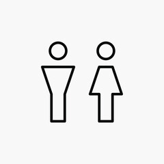 Gender, male and female line icon design concept 