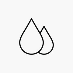 Fototapeta premium Water, water drop line icon design concept 