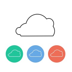 Big Cloud Flat four color minimal icon set.