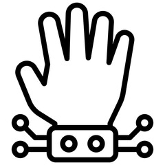 wristband outline icon