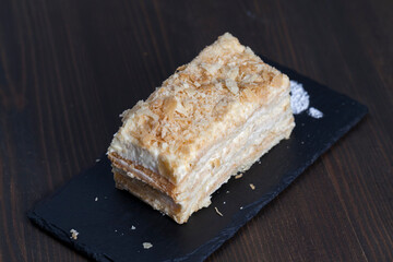 puff pastry sweet cake ready to eat during dessert