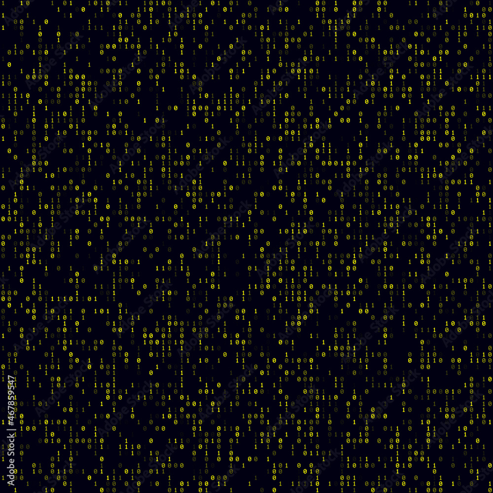 Poster abstract digital background. yellow sparse binary background. big sized seamless pattern. captivatin