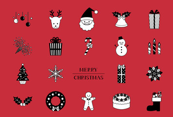 クリスマス アイコン イラスト素材 / vector eps