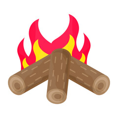 bonfire buffet Concept, Thanksgiving Day  Dinner Vector Icon Design, Harvest festival Symbol, Secular holiday Sign, Religious and cultural traditions Stock Illustration