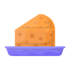 Thanksgiving Day Cake Concept, Cheese Chocolate Pastry Vector Icon Design, Harvest festival Symbol, Secular holiday Sign, Religious and cultural traditions Stock Illustration