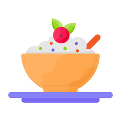 Thanksgiving Day Dessert with Red Berry Concept Vector Icon Design, Harvest festival Symbol, Secular holiday Sign, Religious and cultural traditions Stock Illustration