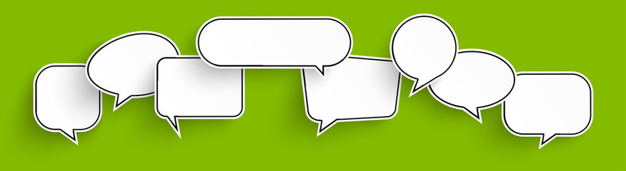 speech bubbles with shadow row - 467863369