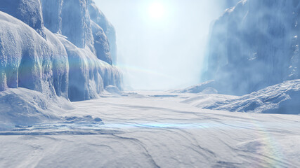 3D illustration Background for advertising and wallpaper in nature and advertising scene. 3D rendering in decorative concept  © urzine