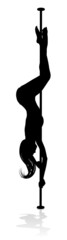 Pole Dancer Woman Silhouette