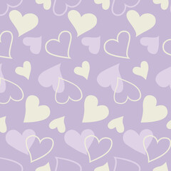 ハート柄　Happy Valentines Day hearts background vector illustration. Seamless pattern ハートのシンプルな壁紙