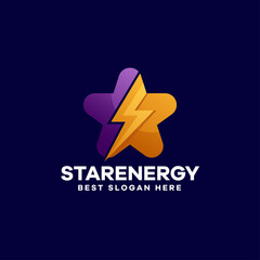 Obraz premium Star Energy Gradient Logo Design