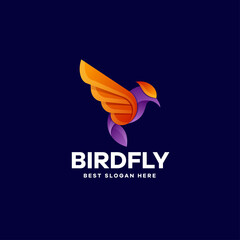 Bird Gradient Colorful Logo Design