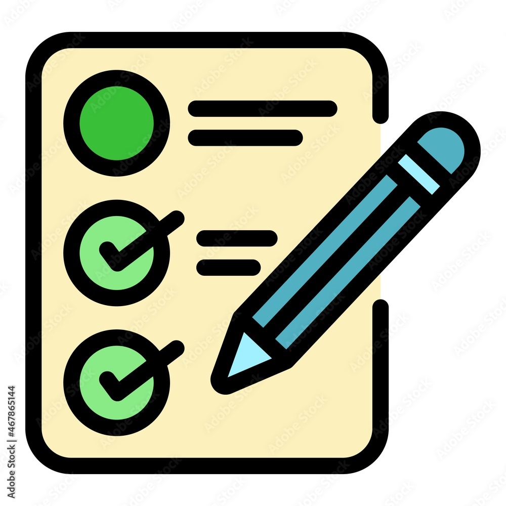 Poster smartphone subscription list icon. outline smartphone subscription list vector icon color flat isola
