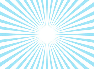 Sunlight rays background. powder blue color burst background. Vector sky illustration.