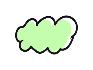 Bubble speech, hand drawn  for insert text as cartoon.Vector