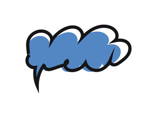 Bubble speech, hand drawn  for insert text as cartoon.Vector