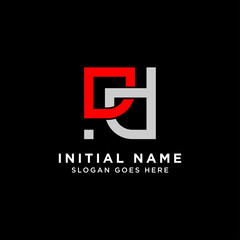 monogram letter DD logo design vector, simple initial name logo vector inspiration