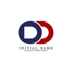 Fototapeta premium Modern DD letter name logo vector, initial name of DD logo vector illustration
