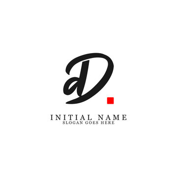 Initial name DD logo design, double D letter name logo vector illustration