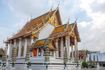 Landmark Wat Suthat Temple in Bangkok Thailand