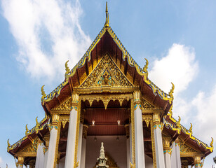 Landmark Wat Suthat Temple in Bangkok Thailand