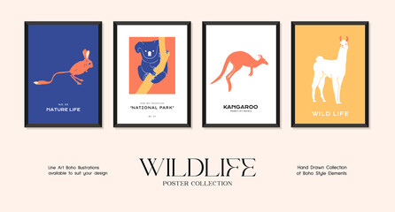 Wildlife minimalistic print poster collection © iStarDesign