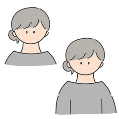 シニオンのヘアスタイルの女
