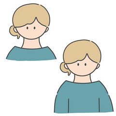 シニオンのヘアスタイルの女