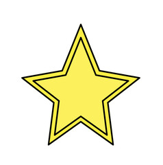 Fototapeta premium Abstract color star as line drawing on white background. Vector