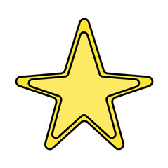 Obraz premium Abstract color star as line drawing on white background. Vector