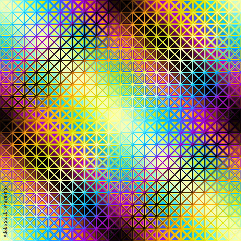Poster Geometric abstract pattern in low poly style.