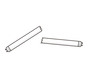 蛍光灯　ベクターイラスト