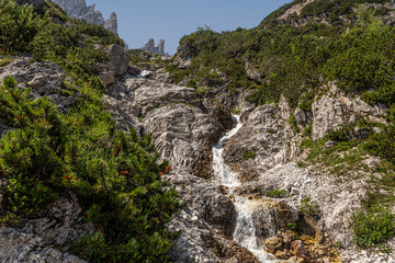clear stream flowing