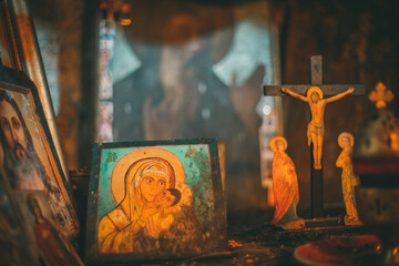 The altar of Sacred Monastery Kefalonia island, Greece