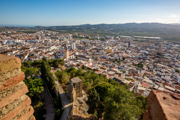 Vélez-Málaga, Andalusia, Spain. High-angle view from the medieval castle, beautiful sunny spring day