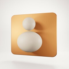 Avatar profile picture icon set including male and female. Cute cartoon modern simple design. 3D 
Rendering 