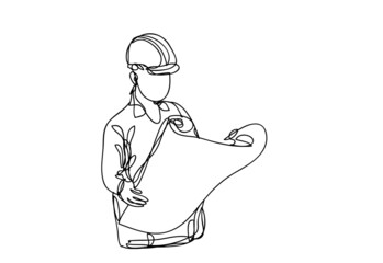 line construction, Civil engineer, Architects and worker, vector design