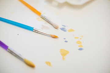 brushes and paint
