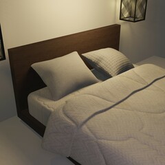 Interior bedroom studio mock-up, modern classic style, 3D rendering
