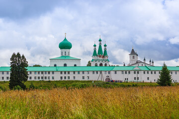 Fototapeta na wymiar The Svirsky monastery in the village of Old Sloboda - Russia