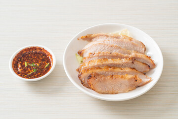 Thai Grilled Pork Neck with Spicy Dipping Sauce
