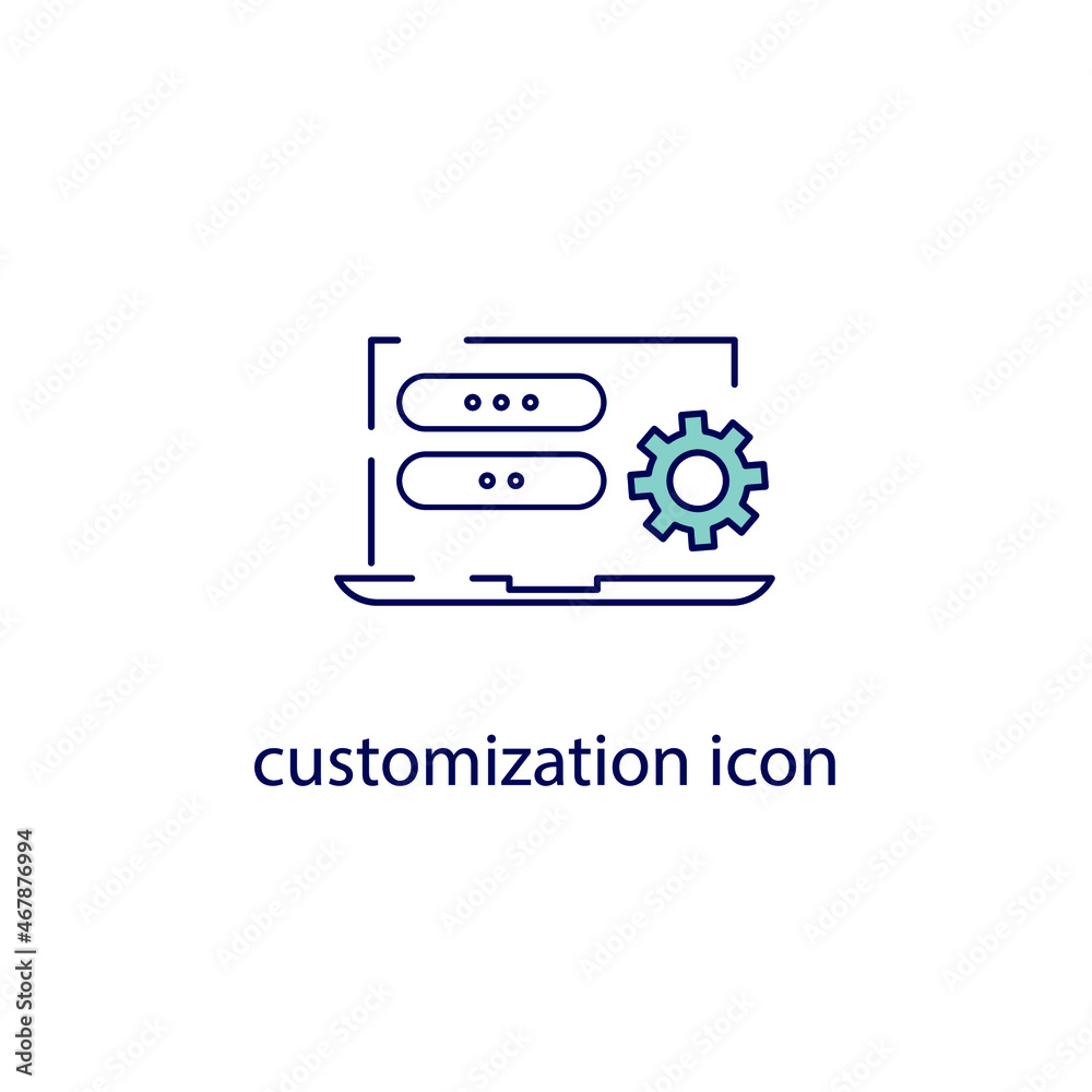 Wall mural setup and settings icons set. simple linear web icon such installation, settings, options, update. e