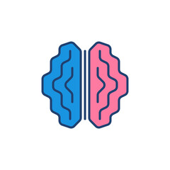 Artificial Intelligence Digital Brain vector colored icon